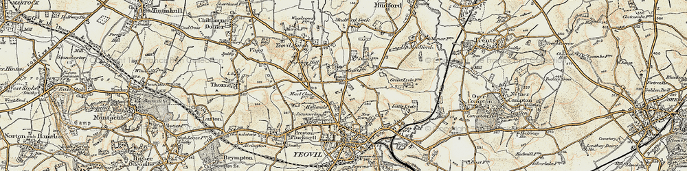 Old map of Hollands in 1899