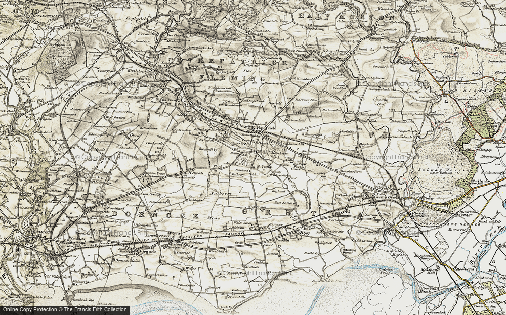 Old Map of Historic Map covering West Scales in 1901-1904