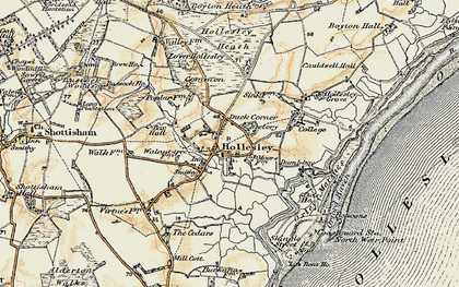 Old map of Hollesley in 1898-1901