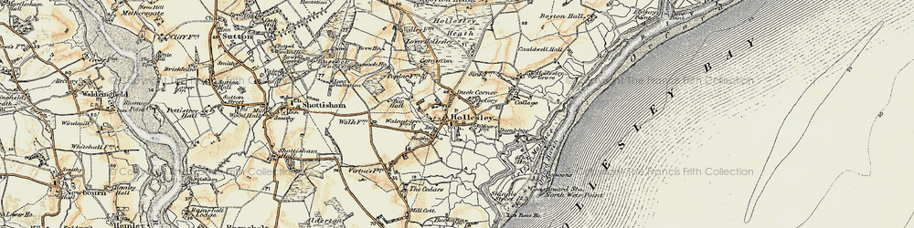 Old map of Hollesley in 1898-1901