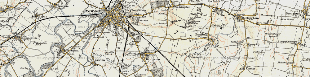 Old map of Hollies, The in 1902-1903