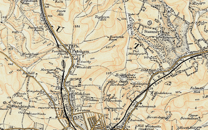 Old map of Hollingbury in 1898