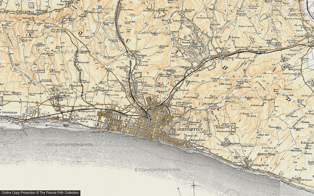 Old Map of Hollingdean, 1898 in 1898
