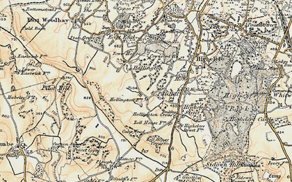 Old map of Hollington in 1897-1900