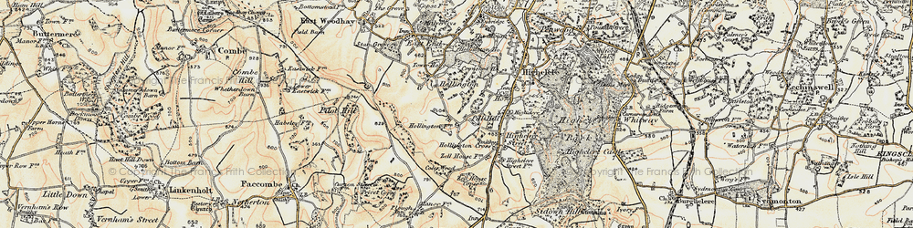 Old map of Hollington in 1897-1900
