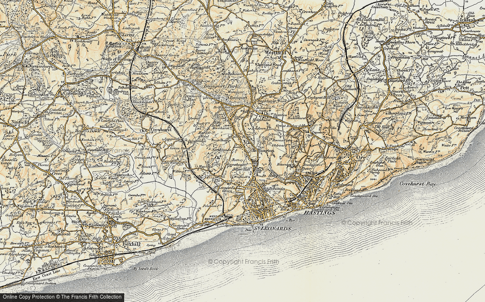 Old Map of Hollington, 1898 in 1898
