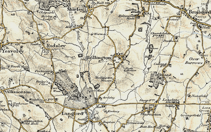 Old map of Hollington in 1902