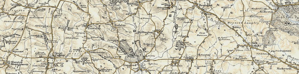 Old map of Wormsley in 1902