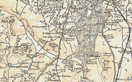 Old map of Hollington Cross in 1897-1900