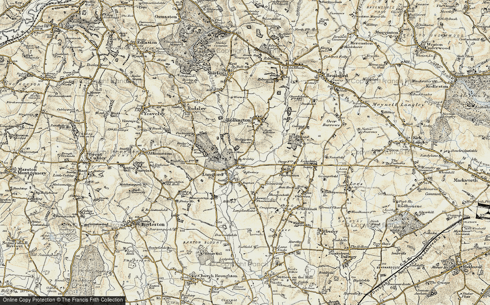 Old Map of Historic Map covering Ardsley Ho in 1902