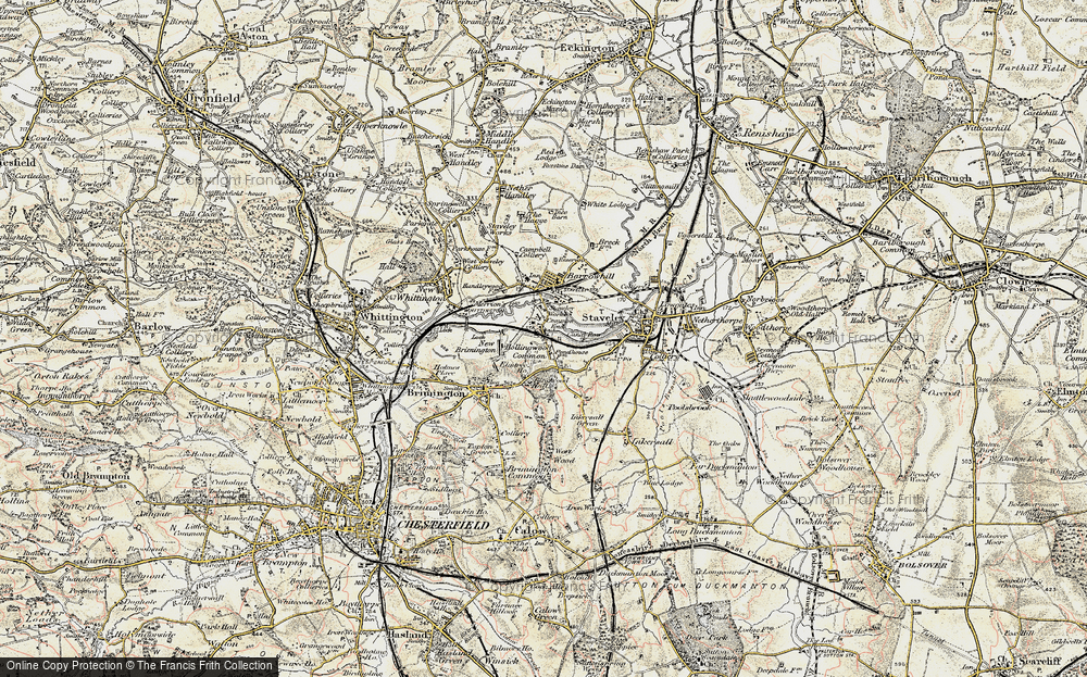 Old Map of Hollingwood, 1902-1903 in 1902-1903