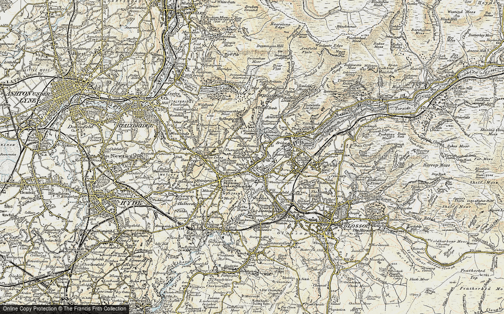 Old Map of Hollingworth, 1903 in 1903
