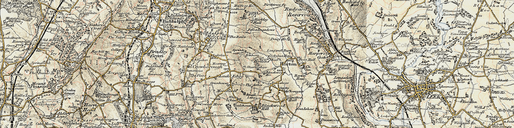 Old map of Hollins in 1902-1903