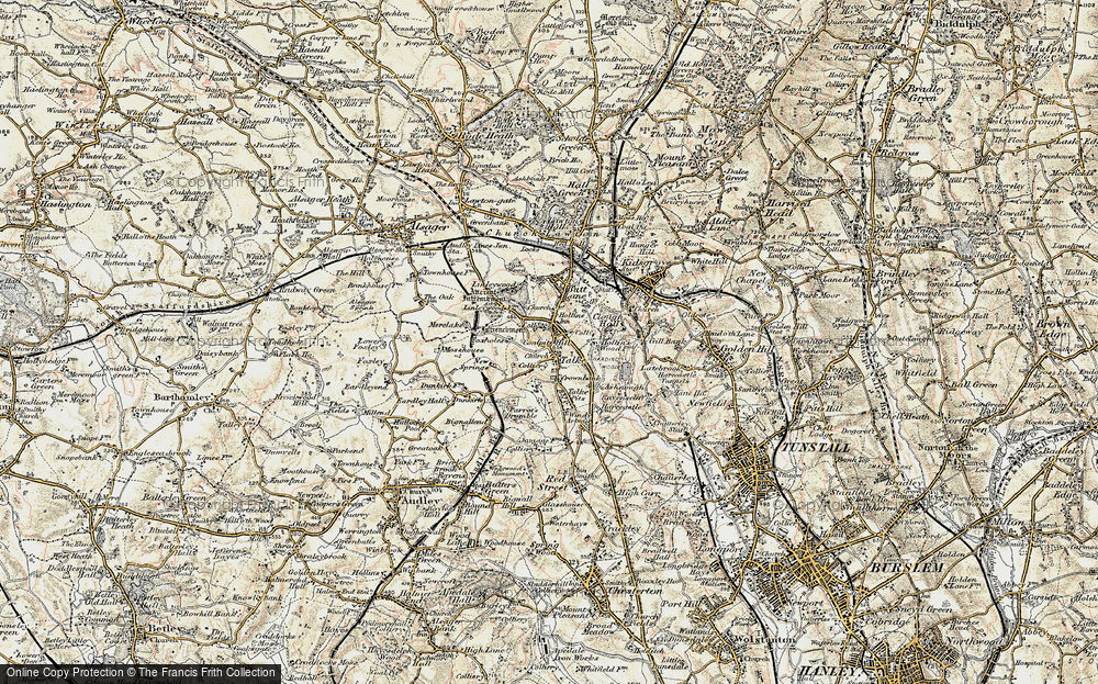 Old Map of Hollins, 1902 in 1902
