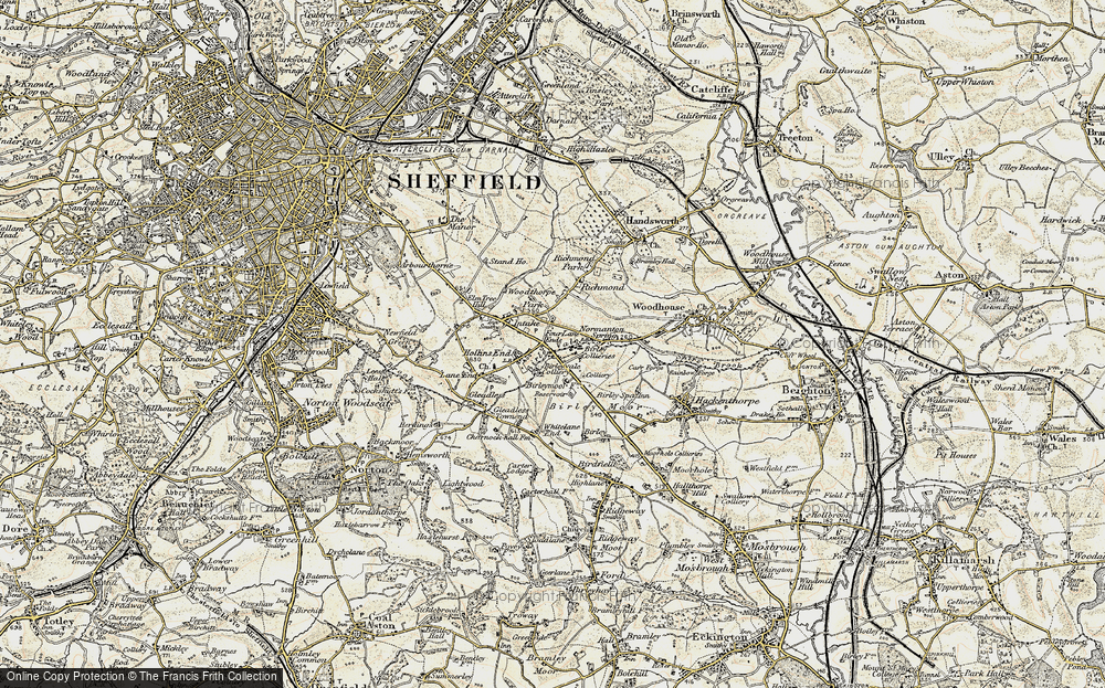 Old Map of Hollins End, 1902-1903 in 1902-1903