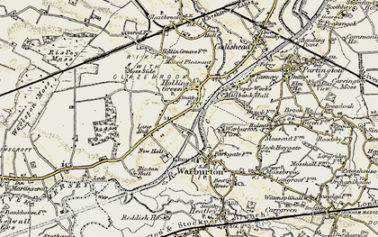 Old map of Hollins Green in 1903