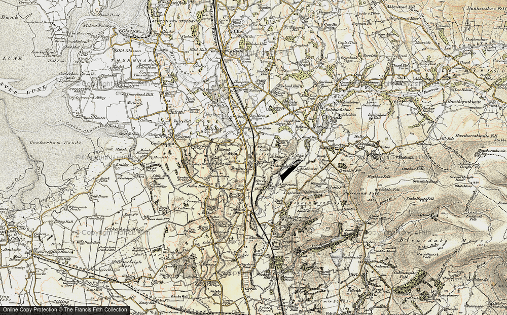 Old Map of Historic Map covering White Carr in 1903-1904