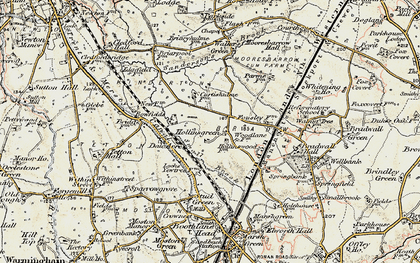 Old map of Hollinsgreen in 1902-1903