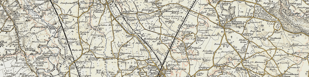 Old map of Hollinsgreen in 1902-1903