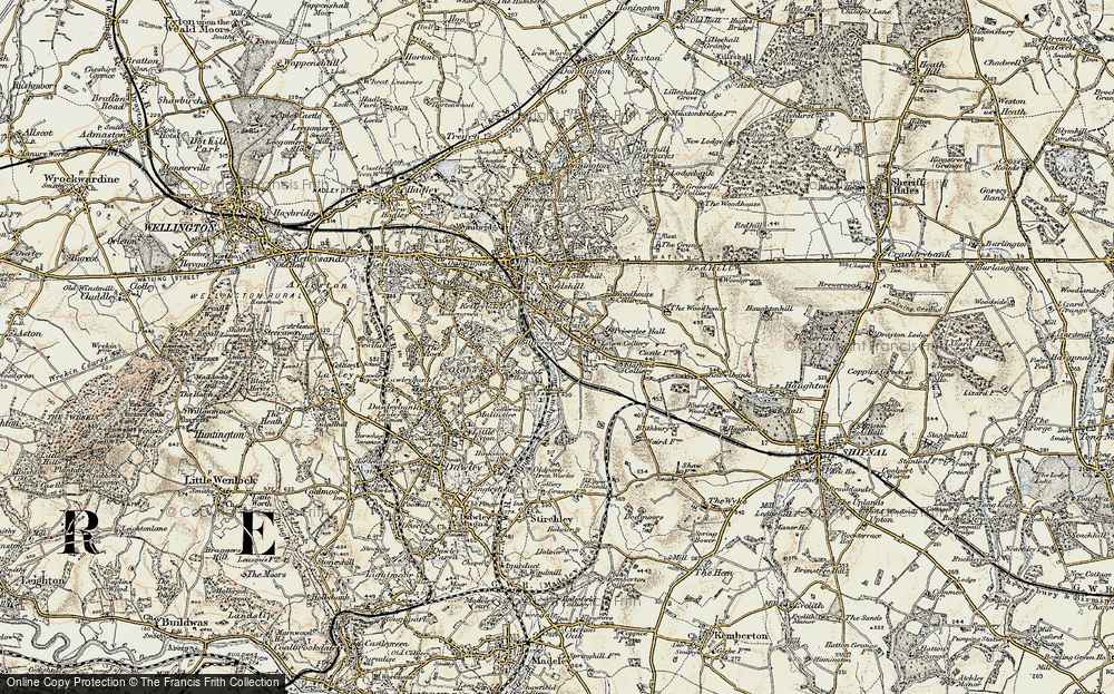 Old Map of Hollinswood, 1902 in 1902