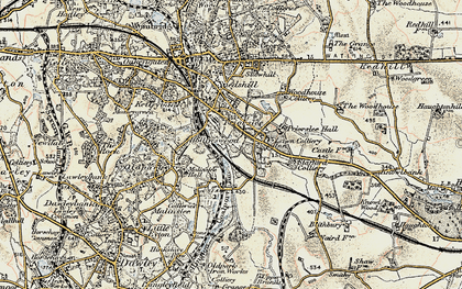 Old map of Hollinswood in 1902