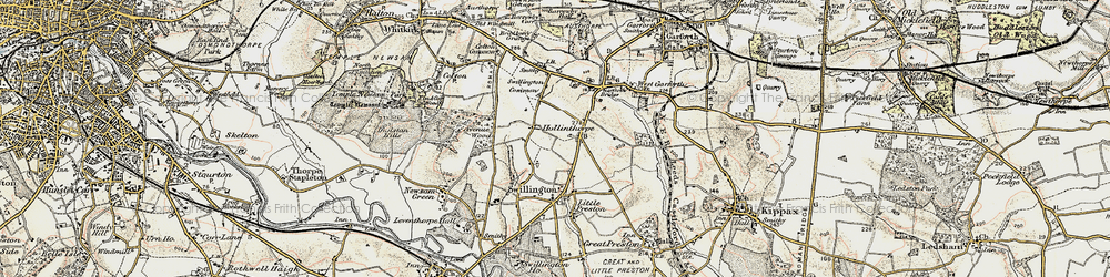 Old map of Hollinthorpe in 1903