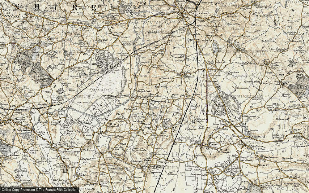 Old Map of Hollinwood, 1902 in 1902