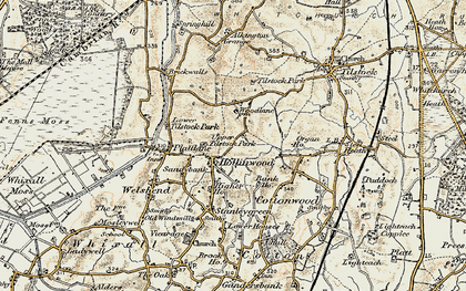 Old map of Hollinwood in 1902