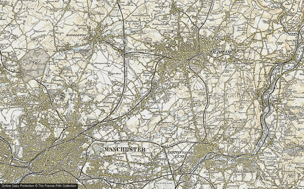 Old Map of Hollinwood, 1903 in 1903