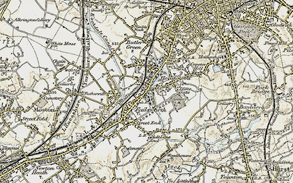 Old map of Hollinwood in 1903
