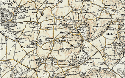 Old map of Hollis Green in 1898-1900