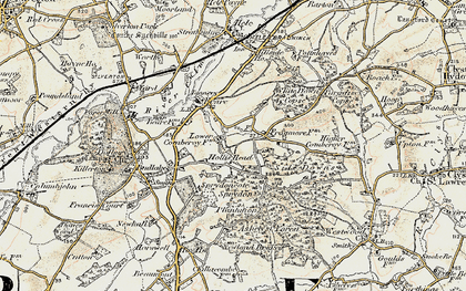 Old map of Ashclyst Forest in 1898-1900