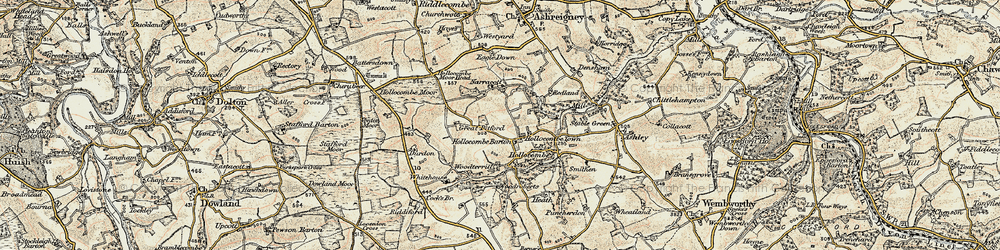 Old map of Woodroberts in 1899-1900
