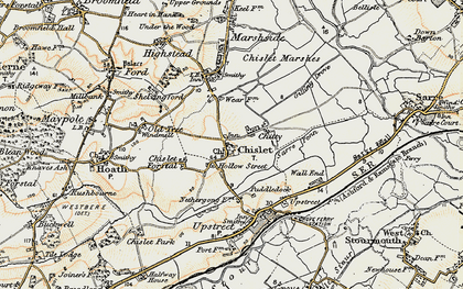 Old map of Hollow Street in 1898-1899