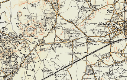 Old map of Holloway in 1897-1909