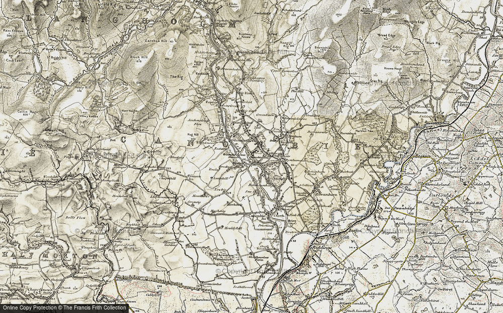 Historic Ordnance Survey Map of Hollows, 1901-1904