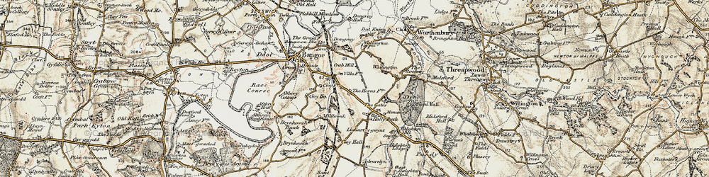 Old map of Holly Bush in 1902