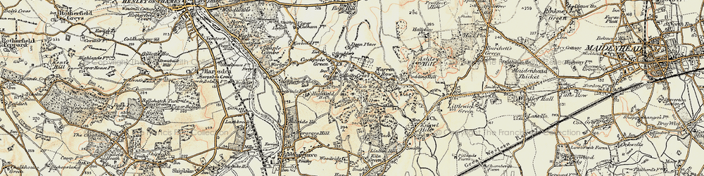 Old map of Holly Cross in 1897-1909