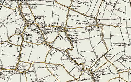 Old map of Holly End in 1901-1902