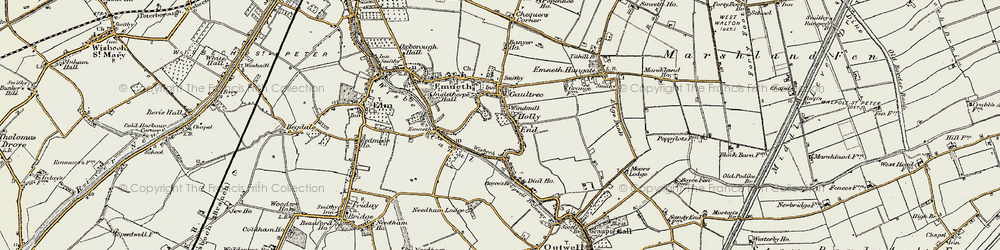 Old map of Holly End in 1901-1902
