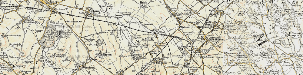 Old map of Holly Green in 1897-1898