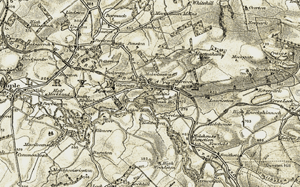 Old map of Hollybush in 1904-1906