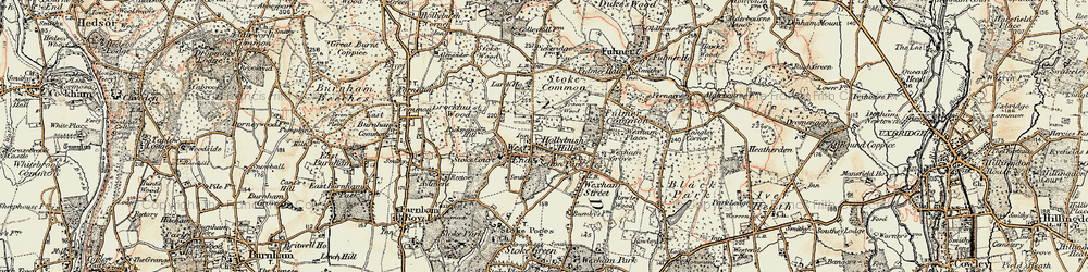 Old map of Hollybush Hill in 1897-1909