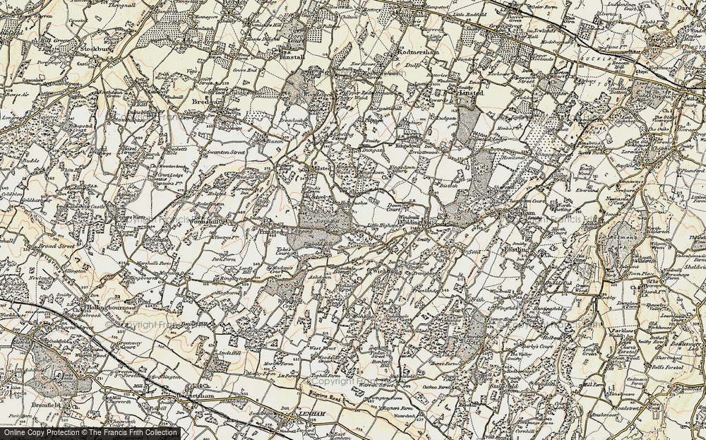 Old Map of Hollybushes, 1897-1898 in 1897-1898