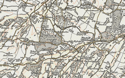 Old map of Hollybushes in 1897-1898