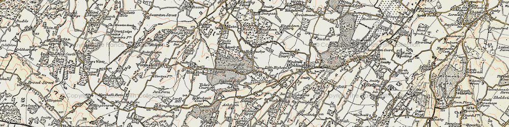 Old map of Hollybushes in 1897-1898