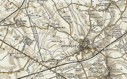 Old map of Hollycroft in 1901-1903