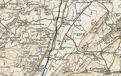 Old map of Hollyhurst in 1902-1903