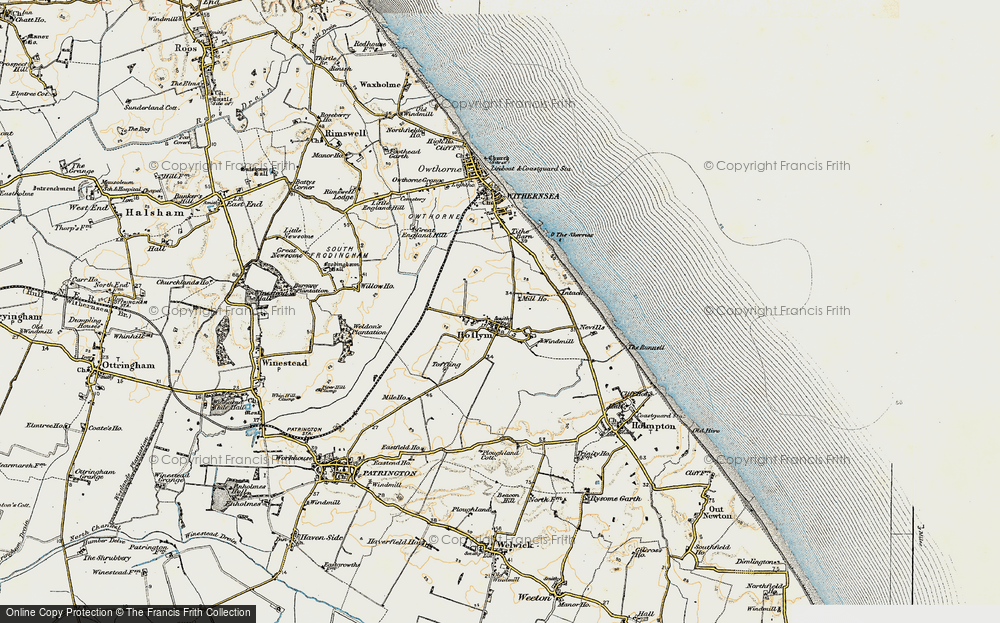 Old Map of Hollym, 1903-1908 in 1903-1908