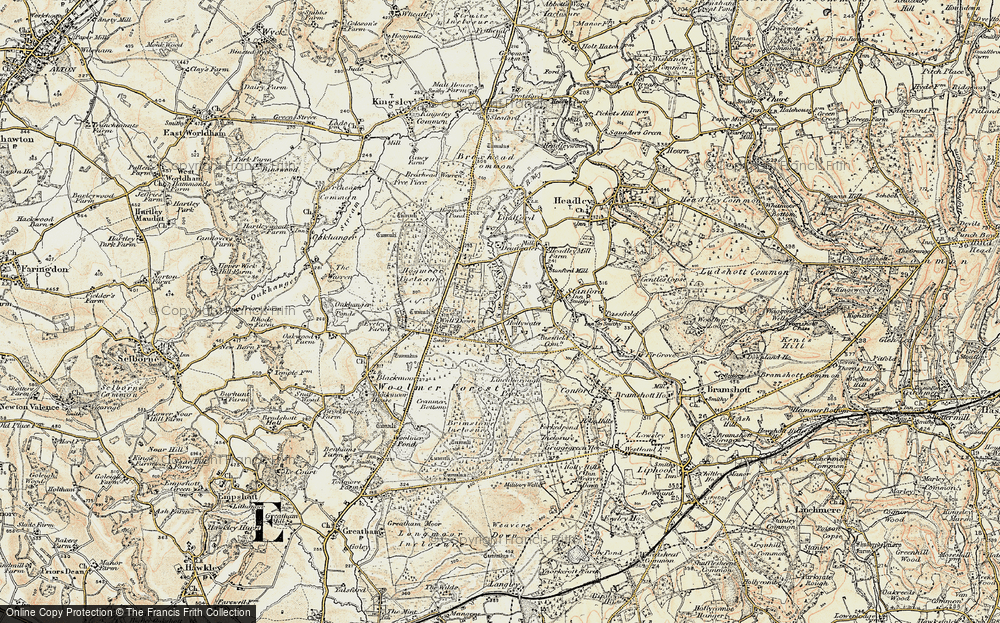 Old Map of Hollywater, 1897-1909 in 1897-1909